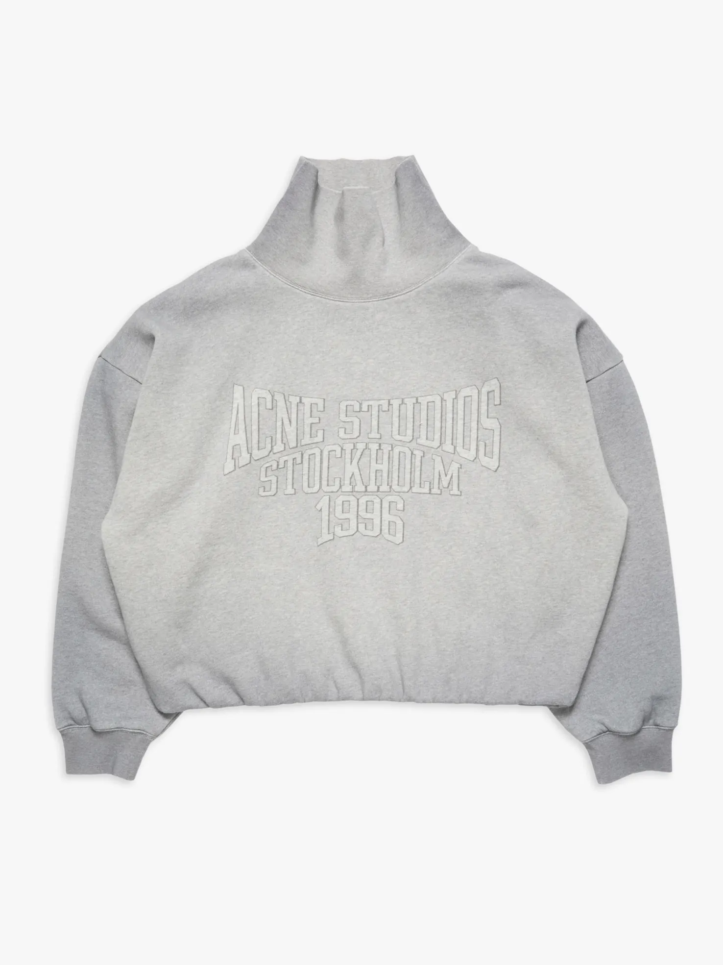 Fleece Sweatshirt with Logo i Grey Melange