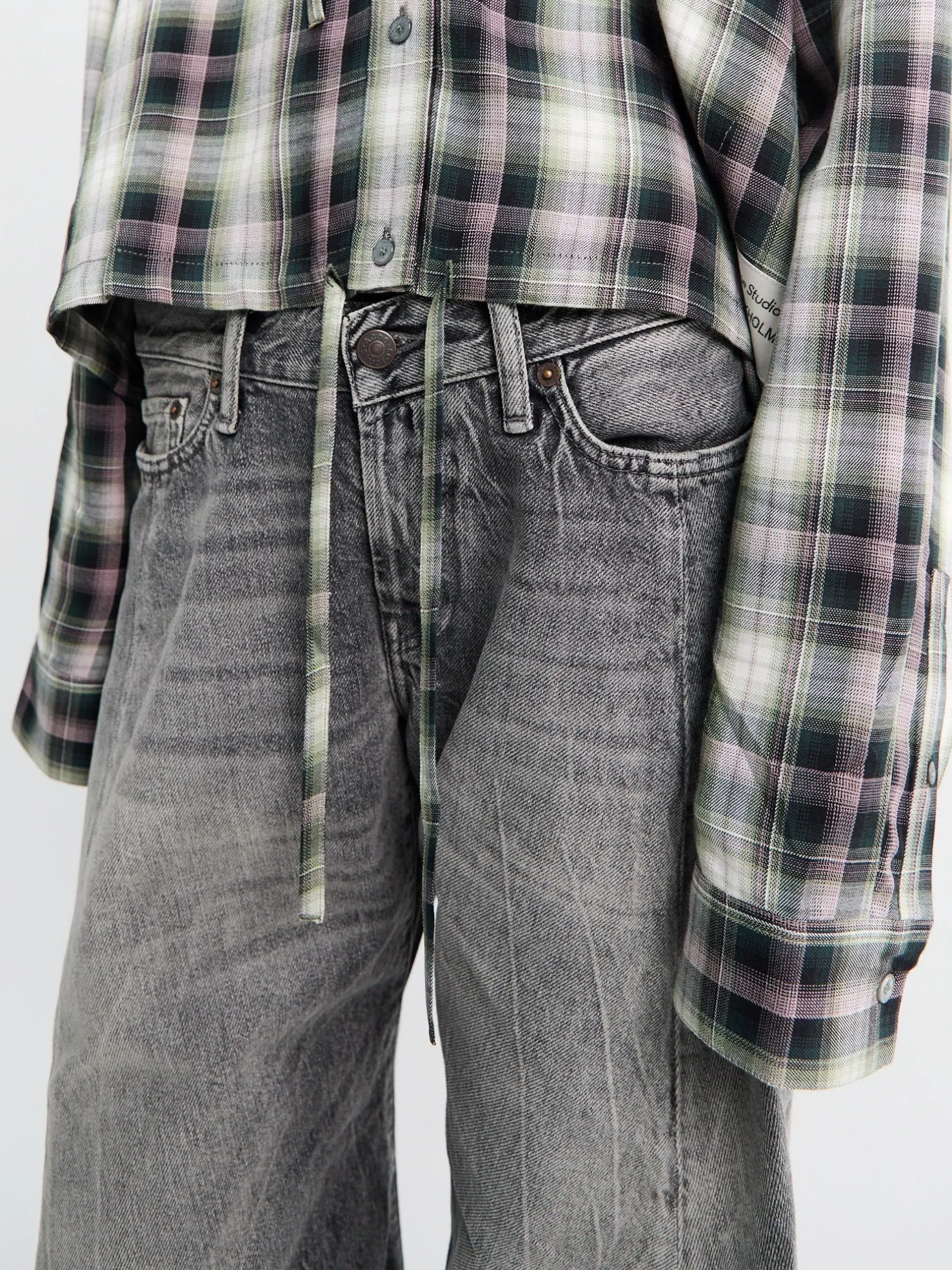 2006F Loose Fit Jeans i Vasket Sort