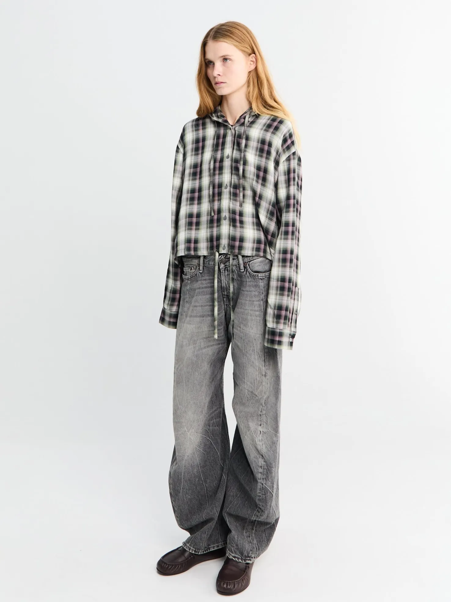 2006F Loose Fit Jeans i Vasket Sort