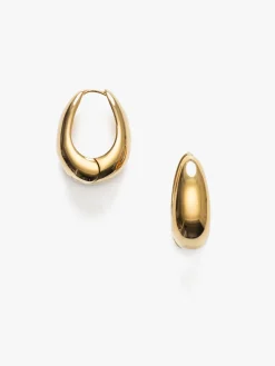 Golden Curve Hoops Bold i Guld