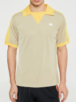 Home Jersey Polo i Beige og Gul