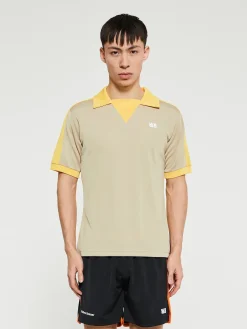 Home Jersey Polo i Beige og Gul