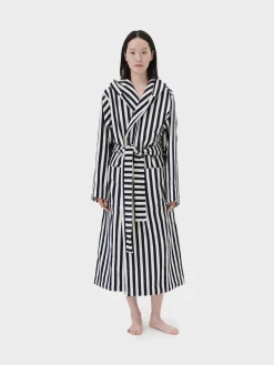 Hooded Badekåbe i Humbug Stripes