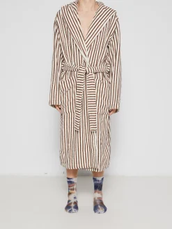 Hooded Badekåbe i Kodiak Stripes