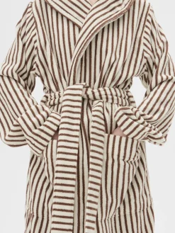 Hooded Badekåbe i Kodiak Stripes