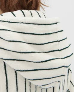 Hooded Badekåbe i Racing Green