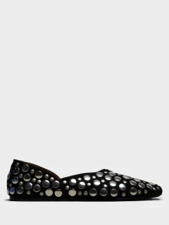 Jane Flat with Studs i Sort