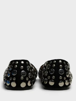 Jane Flat with Studs i Sort