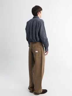 Korshavn Relaxed 5 Pocket Resist dyed Twill i Walnut