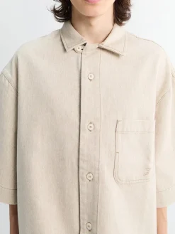 La Chemise Paysan De-Nime i Lysebeige