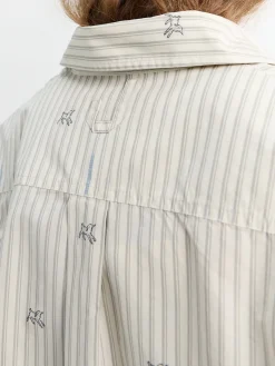 La Chemise Simon Shirt i Jacquard Lam Stribes Log