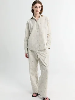 La Chemise Simon Shirt i Jacquard Lam Stribes Log