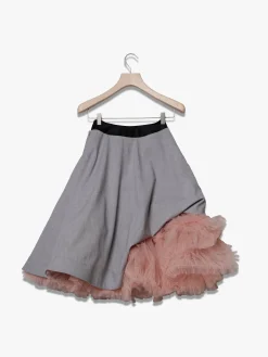 Lana Skirt i Lysegrå med Pink