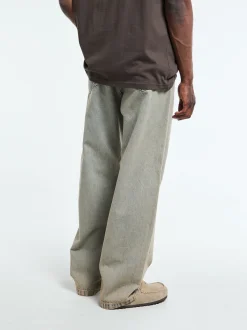 Landon Pants i Blå og Leather Garment Dyed