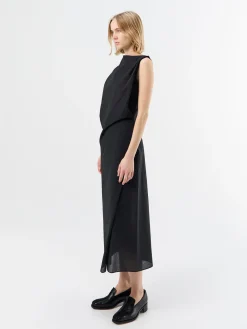 La Robe Drap Dress i Sort