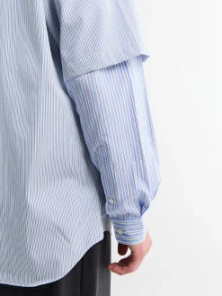 Layered Longsleeve Skjorte i Blå