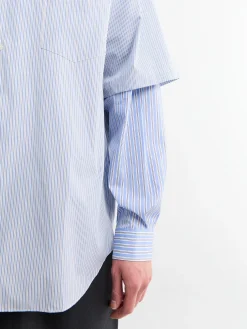 Layered Longsleeve Skjorte i Blå