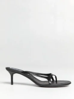 Læder Kitten Heels i Sort