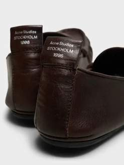 Læder Loafers i Mørkebrun