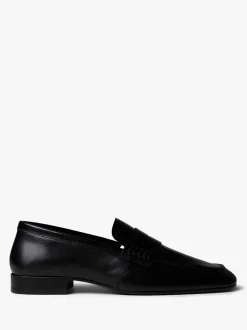 Læder Loafers i Sort