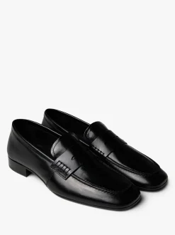 Læder Loafers i Sort