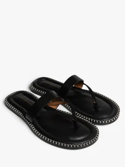 Læder Sandaler i Sort