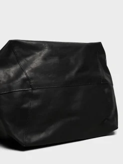 Læder Tote Bag i Sort
