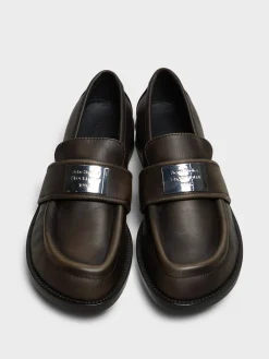 Leather Loafers i Brun