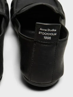 Leather Loafers i Sort