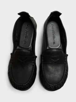 Leather Loafers i Sort