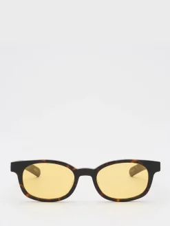 Le Bucheron Solbriller i Dark Tortoise og Solid Yellow Lens