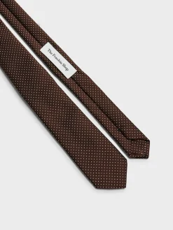 Lene Prikket Jacquard Slips i Brun og Hvid