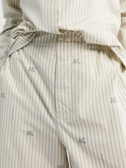 Le Pantalon De Pyjama i Jacquard Lamb Stribes Log