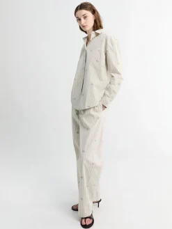 Le Pantalon De Pyjama i Jacquard Lamb Stribes Log