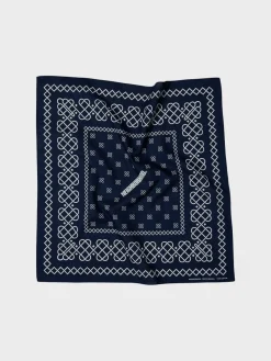 Line Pattern Bandana i Navy