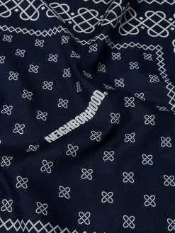 Line Pattern Bandana i Navy