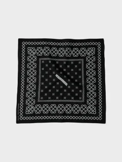 Line Pattern Bandana i Sort