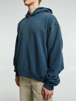 Logo Hooded Sweater i Deep Blue