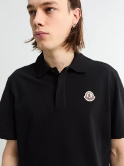 Logo Polo T-shirt i bomuldspiqué i Sort