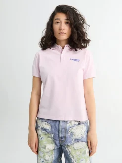 Logo Polo T-shirt i Pale Pink