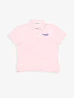 Logo Polo T-shirt i Pale Pink