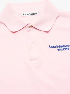 Logo Polo T-shirt i Pale Pink