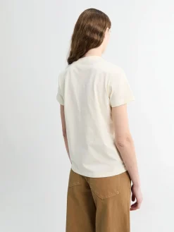 Logo T-shirt i Råhvid