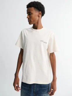 Logo T-shirt i Råhvid
