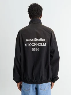 Logo Zipper Jacket i Sort