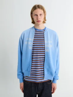 Logo Zip Sweatshirt i Kornblomstblå
