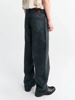 Loose Fit Jeans i Petrol