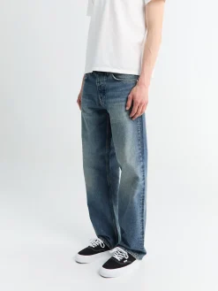 Loose Jeans i Mørkeblå Vintage