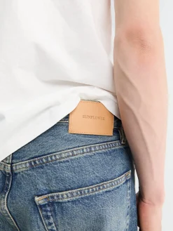 Loose Jeans i Mørkeblå Vintage