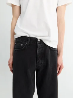 Loose Jeans i Washed Black